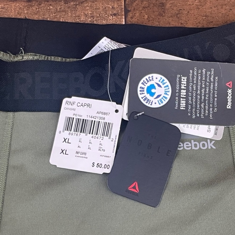 NWT Reebok Green Speedwick Precision RNF Capris - Picture 11 of 16